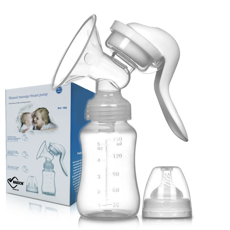 Nakson Ergonomic Manual Breast Pump - Safe, Portable, and Eco-Friendly  Solution for Effortless Milk Expression