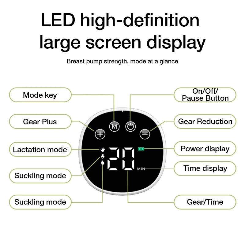 Affordable Wearable Breast Pump - 9 levels / 3 modes.