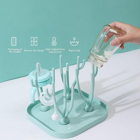 Baby Feeder Bottle Drying Rack, Large Capacity Dryer Holder For Babies Bottles Nipples Pump