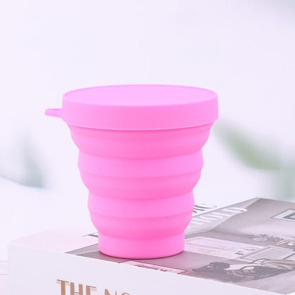 Collapsible/ Foldable Sterlizer Cup Microwavable Stationary, Makeup Brush Or Menstrual Period Cups Holder Carry Case BPA Free