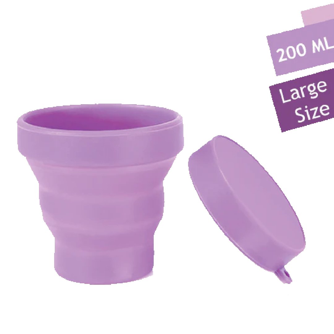 Collapsible/ Foldable Sterlizer Cup Microwavable Stationary, Makeup Brush Or Menstrual Period Cups Holder Carry Case BPA Free