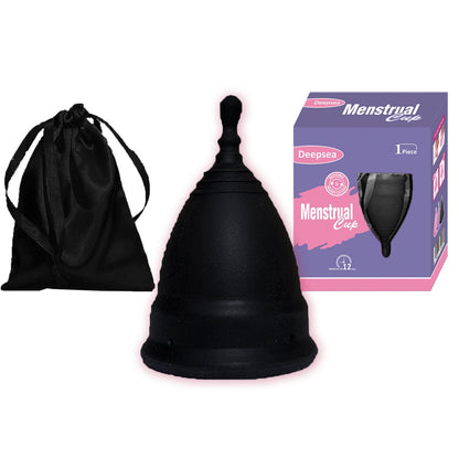 Deepsea Menstrual Cup / Period Cup – Large & Small - Premium Quality, BPA Free 100% Medical Grade Silicone