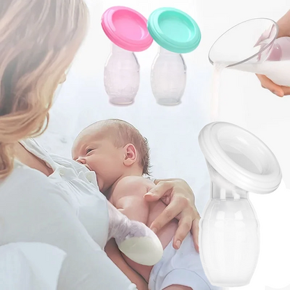 Silicone Manual Breast Pump Milk Collector with lid