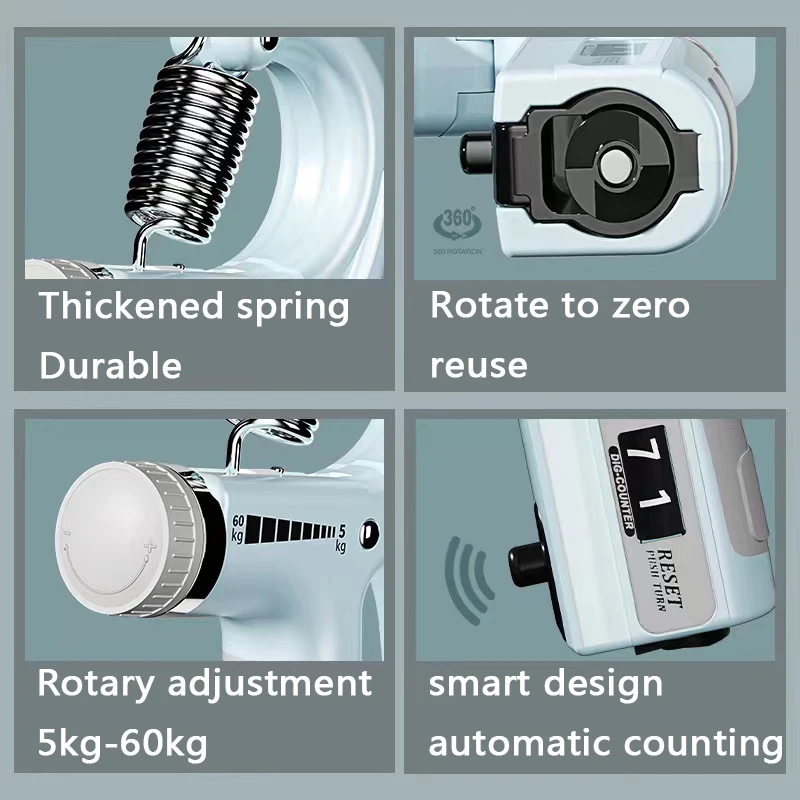 Adjustable Hand Gripper with Counter Forearm & Wrist Trainer.