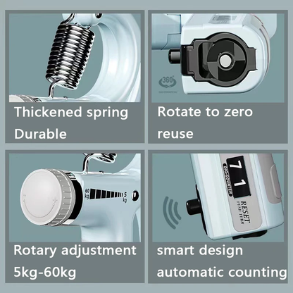 Adjustable Hand Gripper with Counter Forearm & Wrist Trainer.