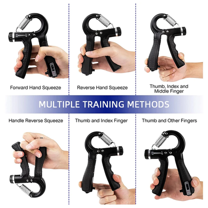 Adjustable Hand Gripper with Counter Forearm & Wrist Trainer.