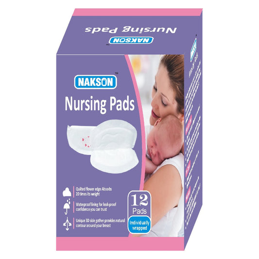Nakson Nursing Pads (12 Pieces) - Ultra-Absorbent Leakproof Protection