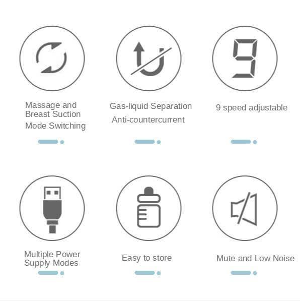 Single Electric Breast Pump - 9 levels / 2 modes.