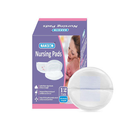 12 Pcs Disposable Nursing Pads – Ultra-Soft & Leakproof