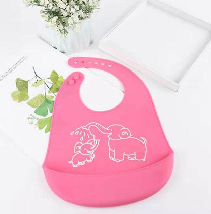 Waterproof Reusable Colorful Soft Baby Silica Gel Bib/Food Grade Silicone Bib For Babies