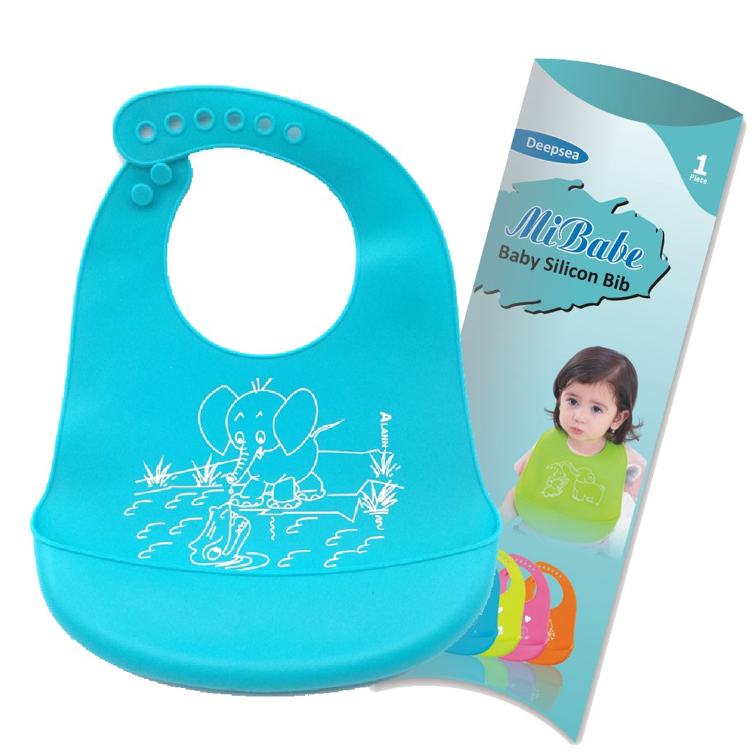 Waterproof Reusable Colorful Soft Baby Silica Gel Bib/Food Grade Silicone Bib For Babies