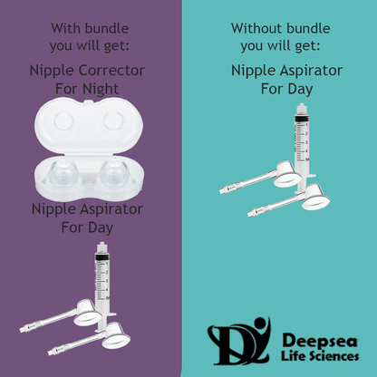Nipples Aspirator Corrector Pullers or Everters for Flat and Inverted Nipple - Nakson