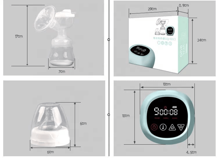 Powerful Electric Single Breast Pump Automatic Breast Feeding Pump with Baby Bottle Suction Milk Extractor S-003B - Nakson