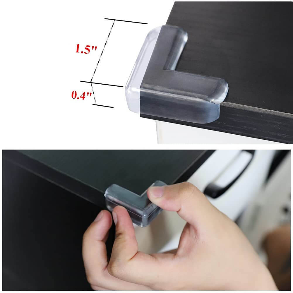 Silicone Table Corner Protector With Tape Bed Furniture Glass Table Ba –  Nakson