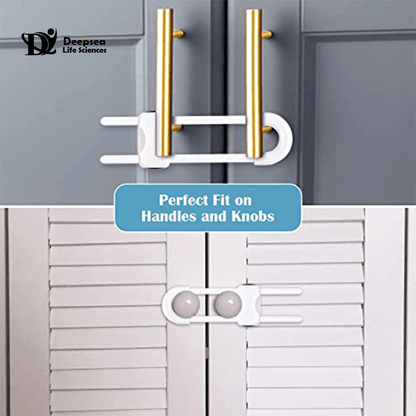 Safety locks for kids Protection of drawers, cabinets, cupboards with u shaped baby lock