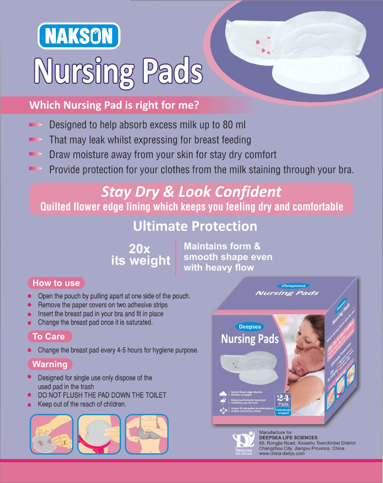 Nakson Nursing Pad Monthly Special Offer 60 Pads Disposible - Nakson