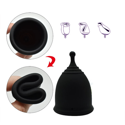 Imported Menstrual Cup Black Small Large Silicone Cups / Period Cup Silicone Feminine Care Female Fairy Hygiene