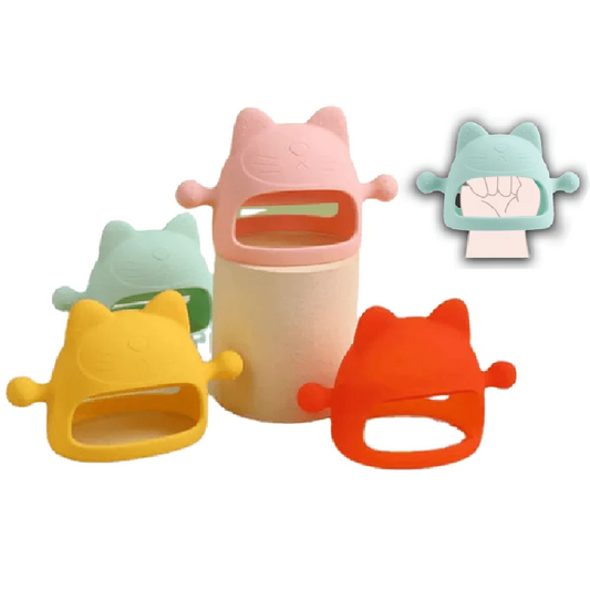 Baby Anti Dropping Teething Gloves Silicone BPA Free Hand Protection Soft Teether