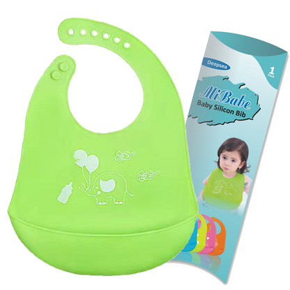 Waterproof Reusable Colorful Soft Baby Silica Gel Bib/Food Grade Silicone Bib For Babies