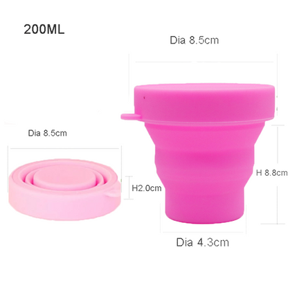 Collapsible/ Foldable Sterlizer Cup Microwavable Stationary, Makeup Brush Or Menstrual Period Cups Holder Carry Case BPA Free